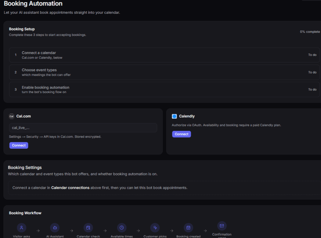 Let visitors book meetings without leaving the chat — Convolyn