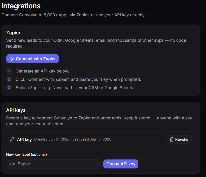 Connect Convolyn to the tools you already use — Convolyn